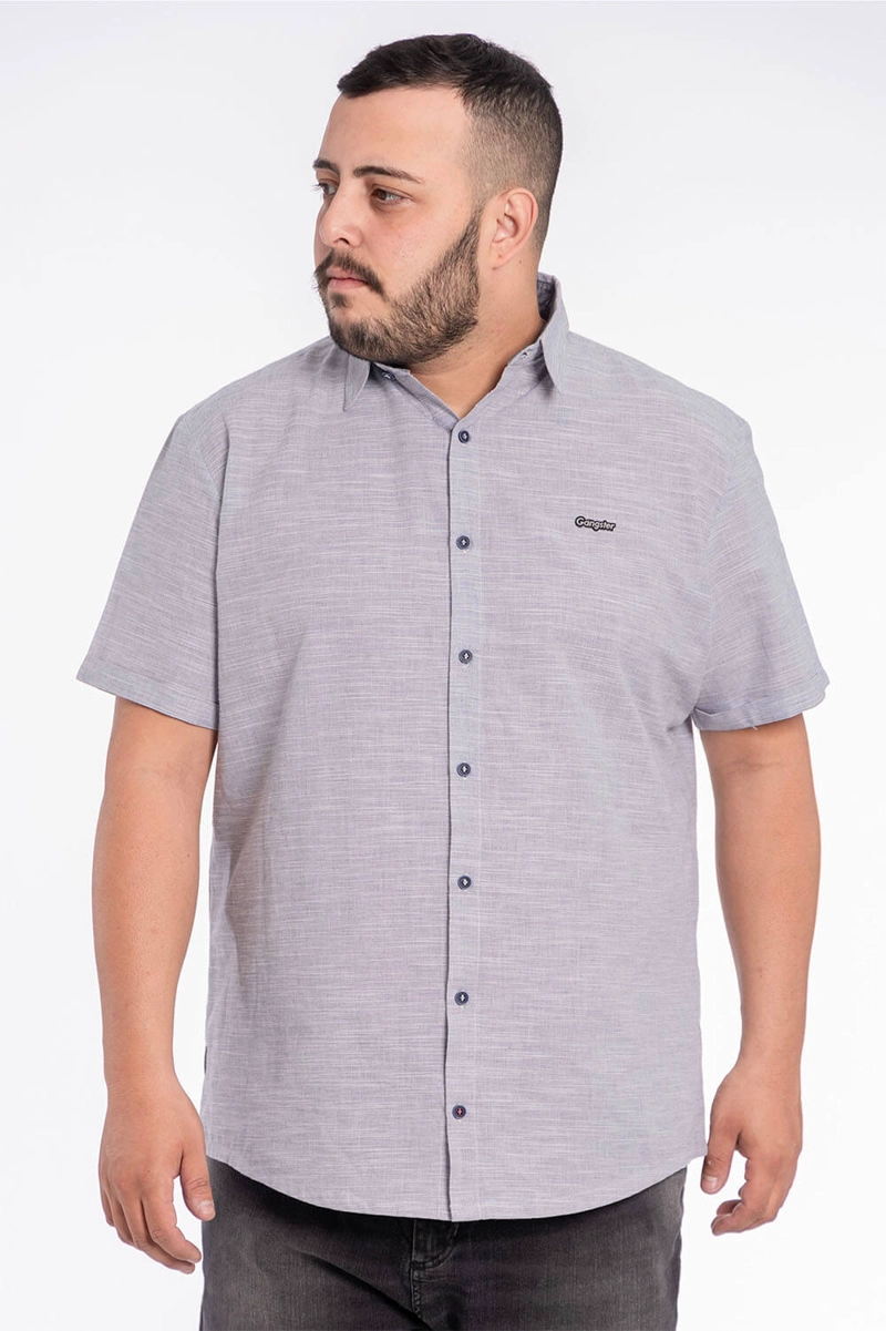 PLUS CAMISA MC NUNGWI AZUL GANGSTER - 2
