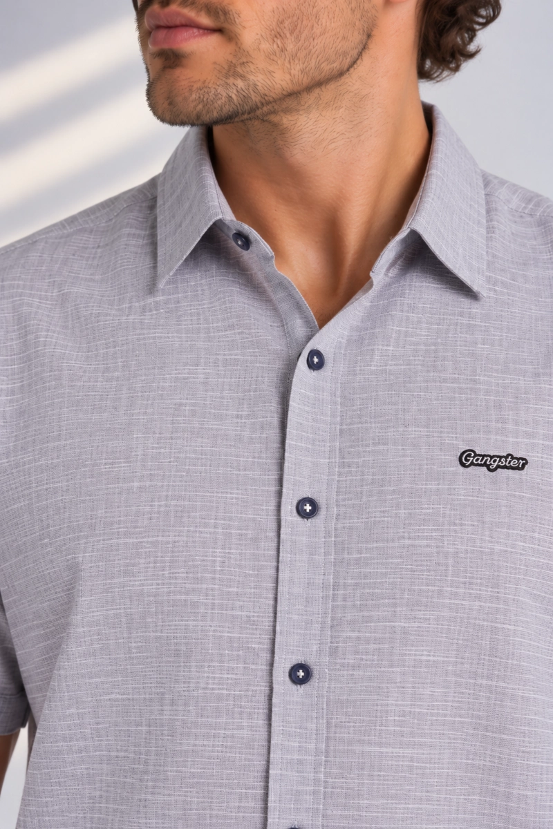 PLUS CAMISA MC NUNGWI AZUL GANGSTER - 3