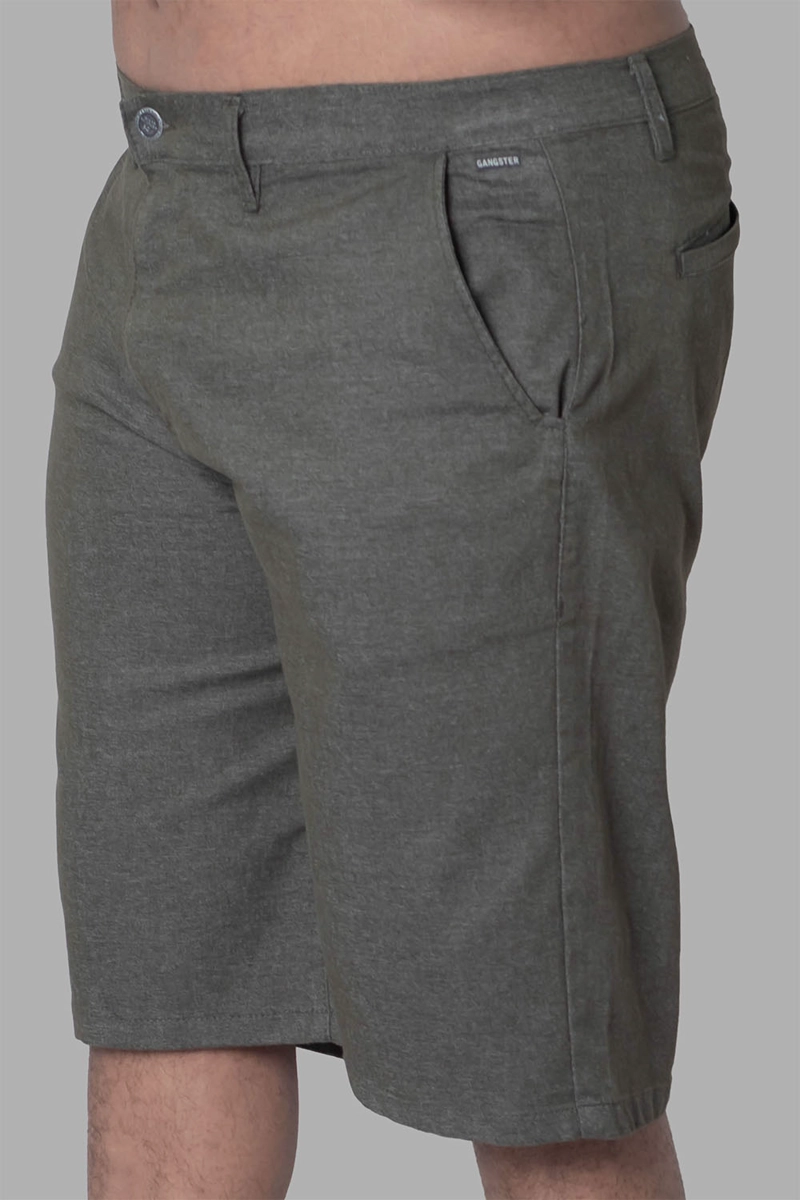 PLUS SHORT ALGODÓN HOMBRE GANGSTER GRIS CANVAS WIDE F - 1