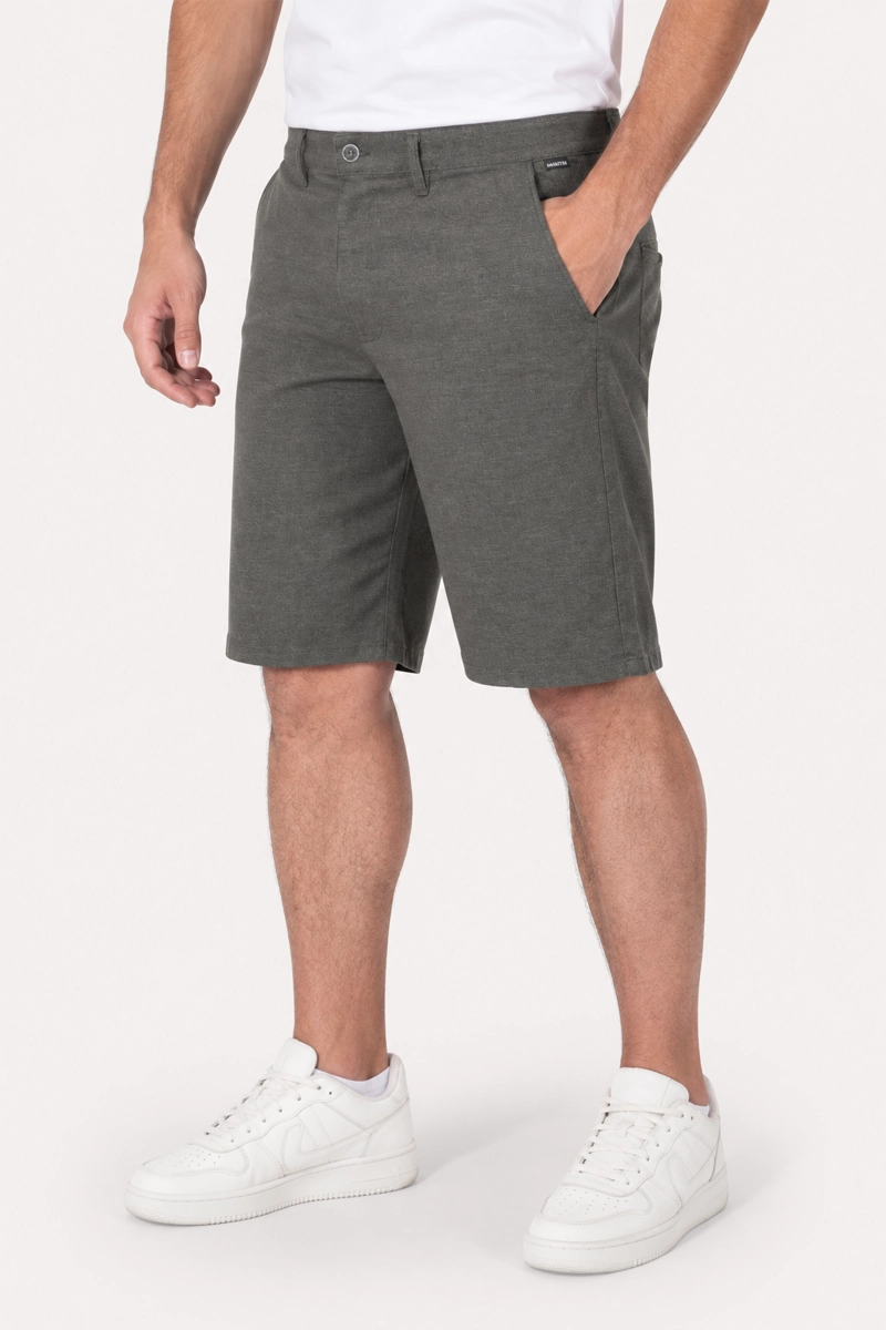 PLUS SHORT ALGODÓN HOMBRE GANGSTER GRIS CANVAS WIDE F - 4