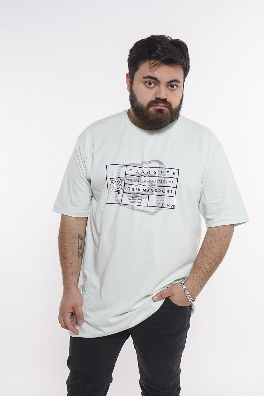 PLUS POLERA MC BASICA CAUT VERDE GANGSTER - 1