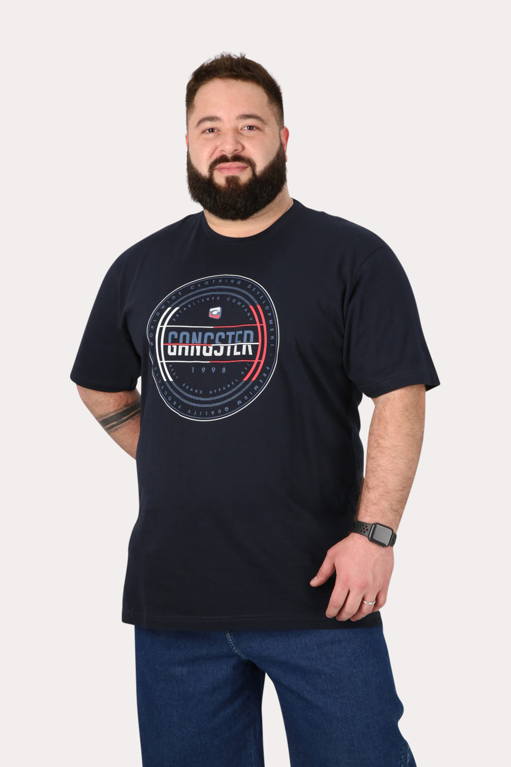 PLUS POLERA MC BASICA VIBRANT AZUL GANGSTER - 1