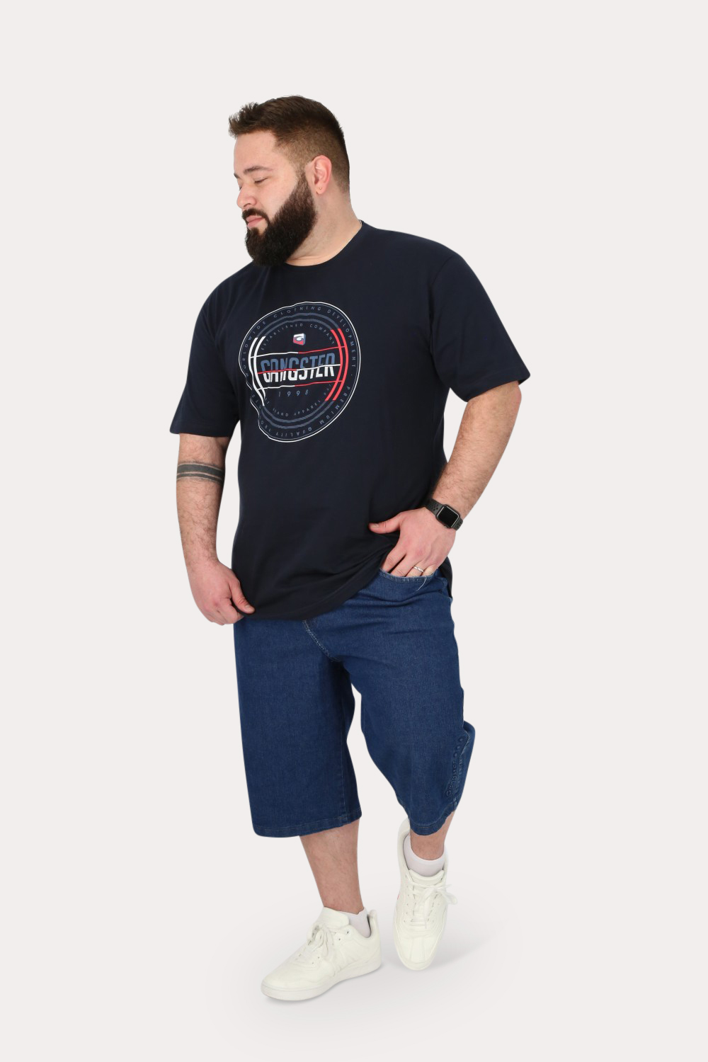 PLUS POLERA MC BASICA VIBRANT AZUL GANGSTER - 4