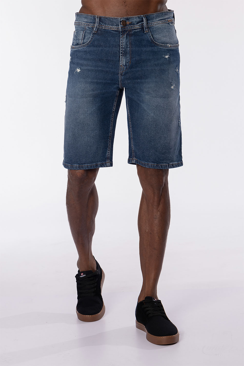 SHORT DENIM VINTAGE AZUL GANGSTER - 1