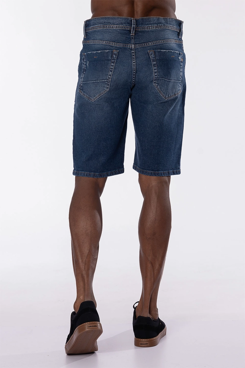 SHORT DENIM ALGODÓN HOMBRE GANGSTER AZUL VINTAGE - 2