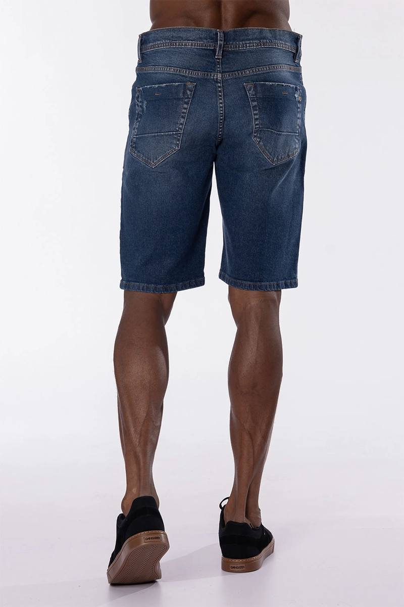 SHORT DENIM VINTAGE AZUL GANGSTER - 2