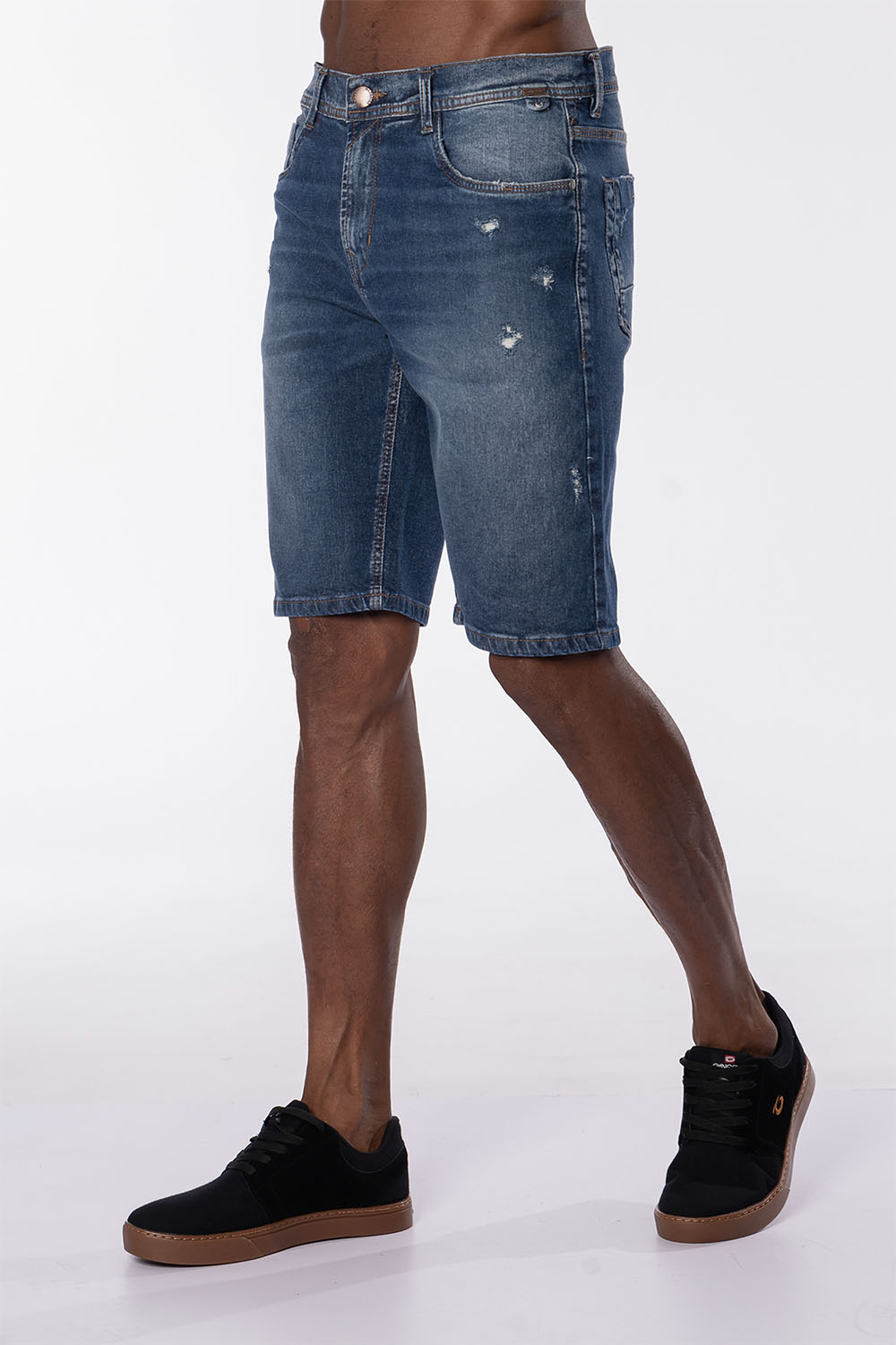 SHORT DENIM VINTAGE AZUL GANGSTER - 3