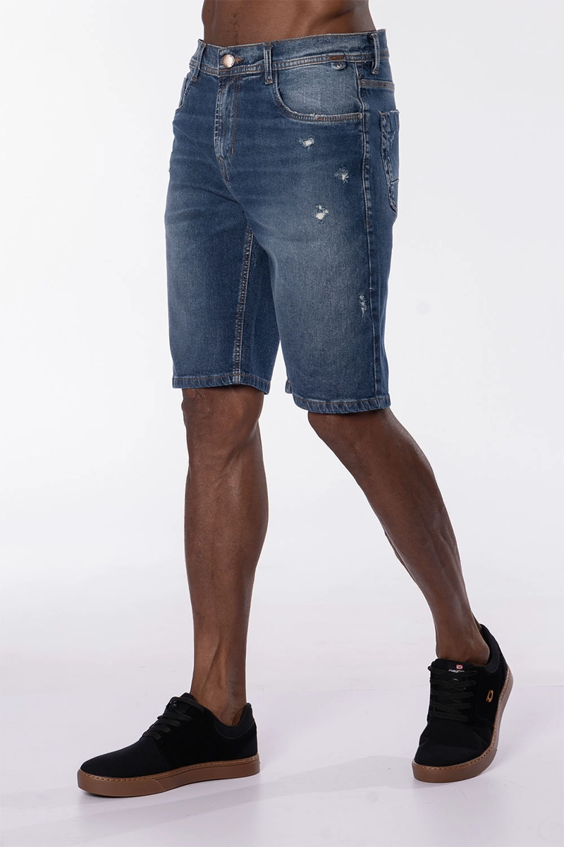 SHORT DENIM VINTAGE AZUL GANGSTER - 3