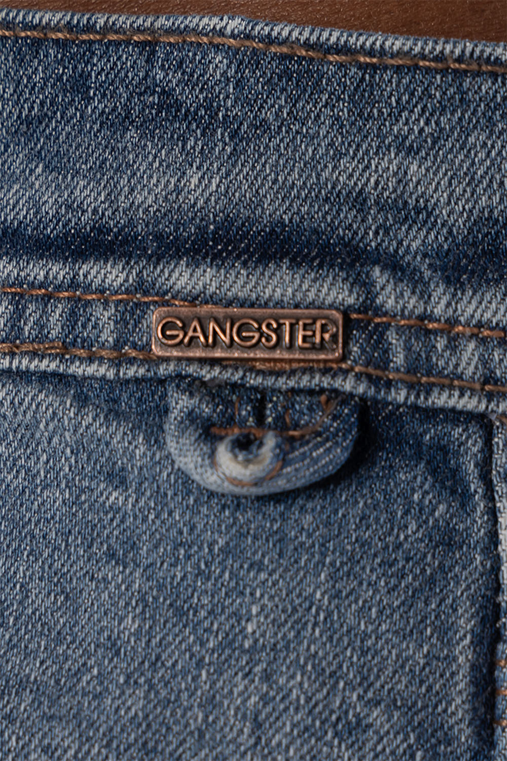 SHORT DENIM VINTAGE AZUL GANGSTER - 4