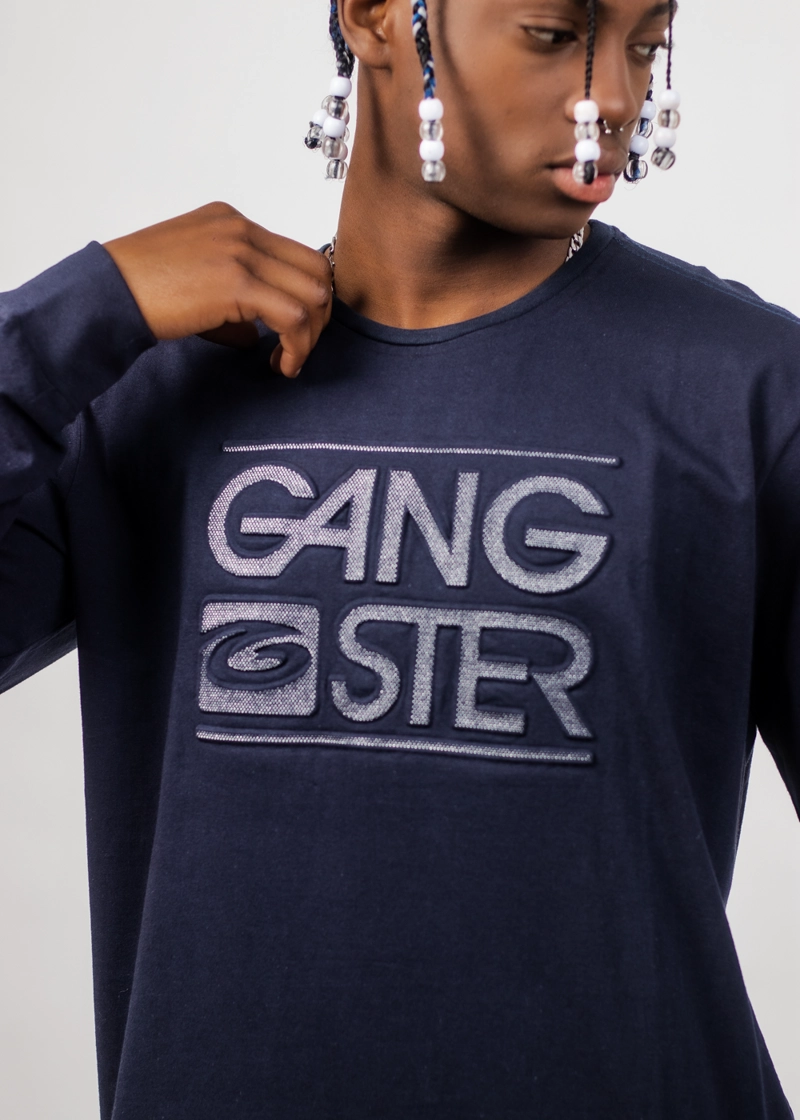 POLERA ML HOPE AZUL MARINO GANGSTER - 3