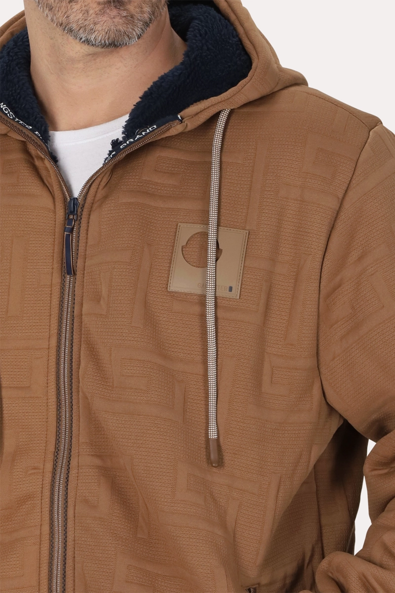 POLERON FULL ZIPPER JACQUARD SHERPA ASTRO AZUL GANGSTER - 3