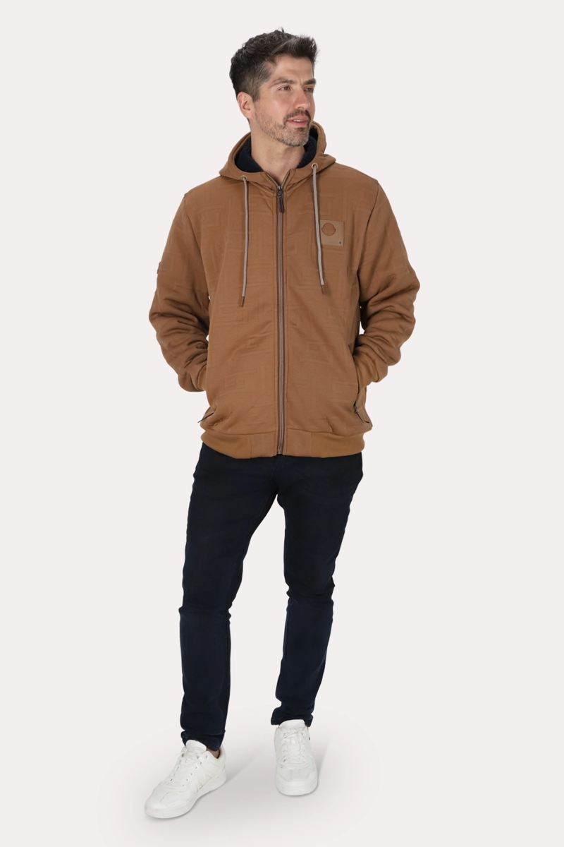 POLERON FULL ZIPPER JACQUARD SHERPA ASTRO AZUL GANGSTER - 4