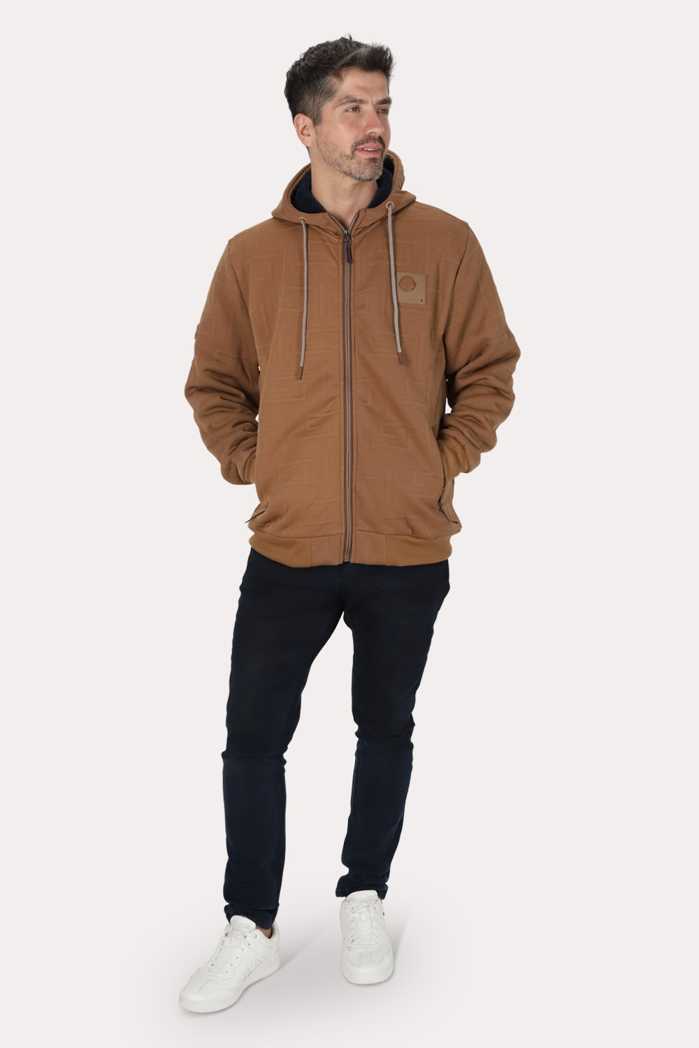 POLERON FULL ZIPPER JACQUARD SHERPA ASTRO AZUL GANGSTER - 4