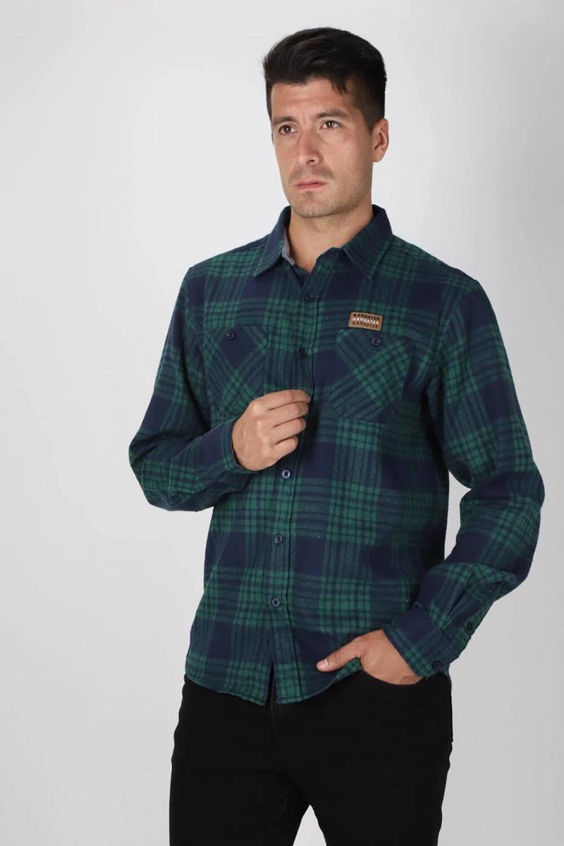 PLUS CAMISA ML EVERGREEN VERDE GANGSTER - 1