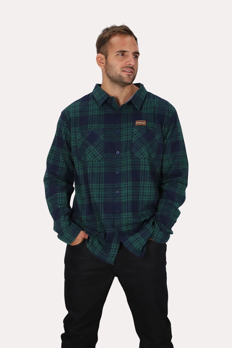 PLUS CAMISA ML EVERGREEN VERDE GANGSTER - 1
