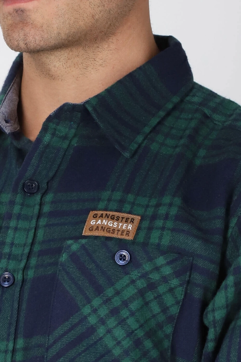PLUS CAMISA ML EVERGREEN VERDE GANGSTER - 3