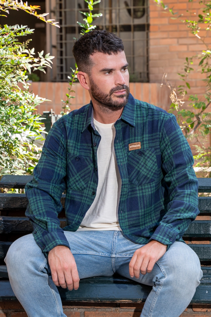PLUS CAMISA ML EVERGREEN VERDE GANGSTER - 5