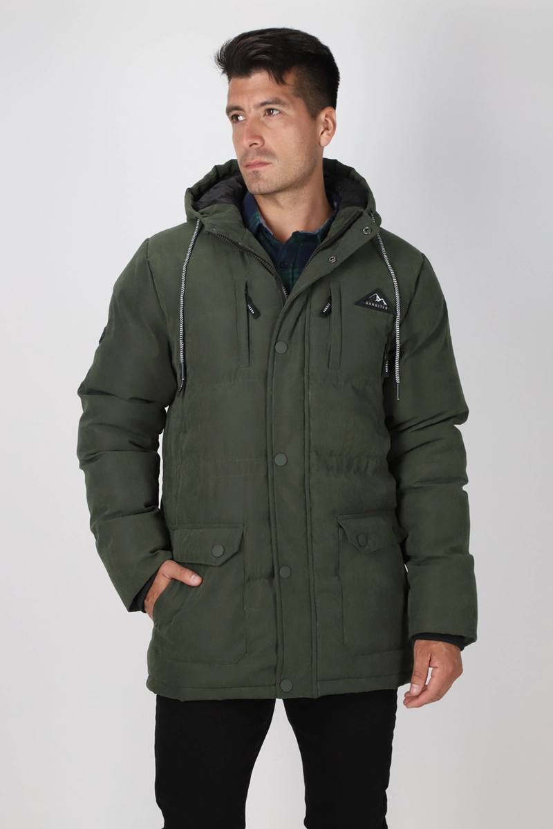CHAQUETA CANVAS BOSTON VERDE GANGSTER - 1