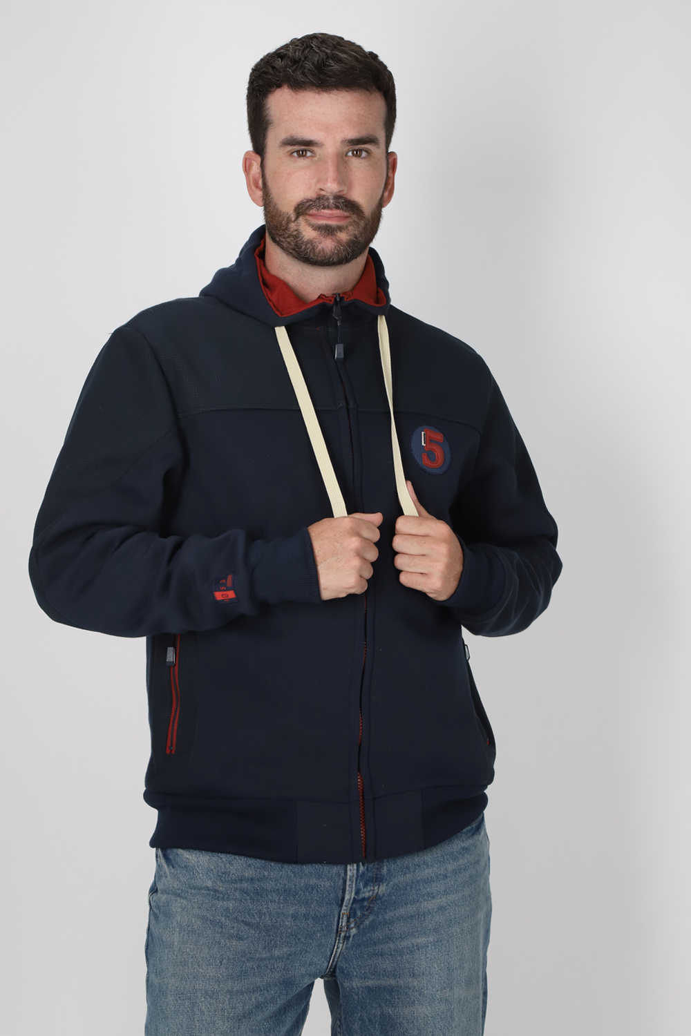 POLERON FULL ZIPPER TEMPER GRIS GANGSTER - 1