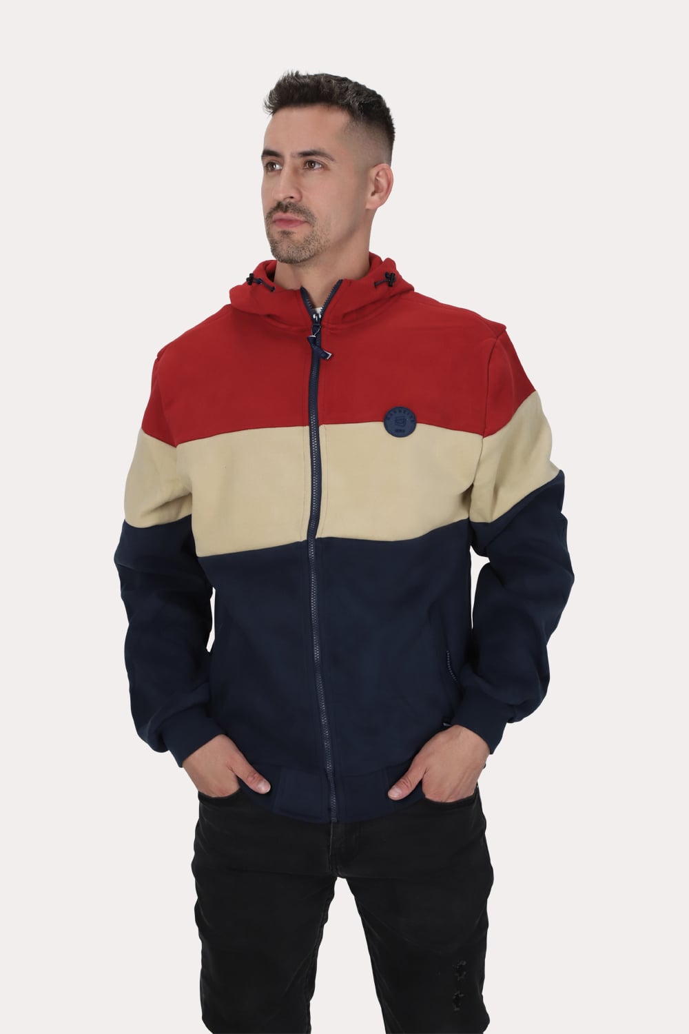 POLERON FULL ZIPPER PEACHY VERDE GANGSTER - 1