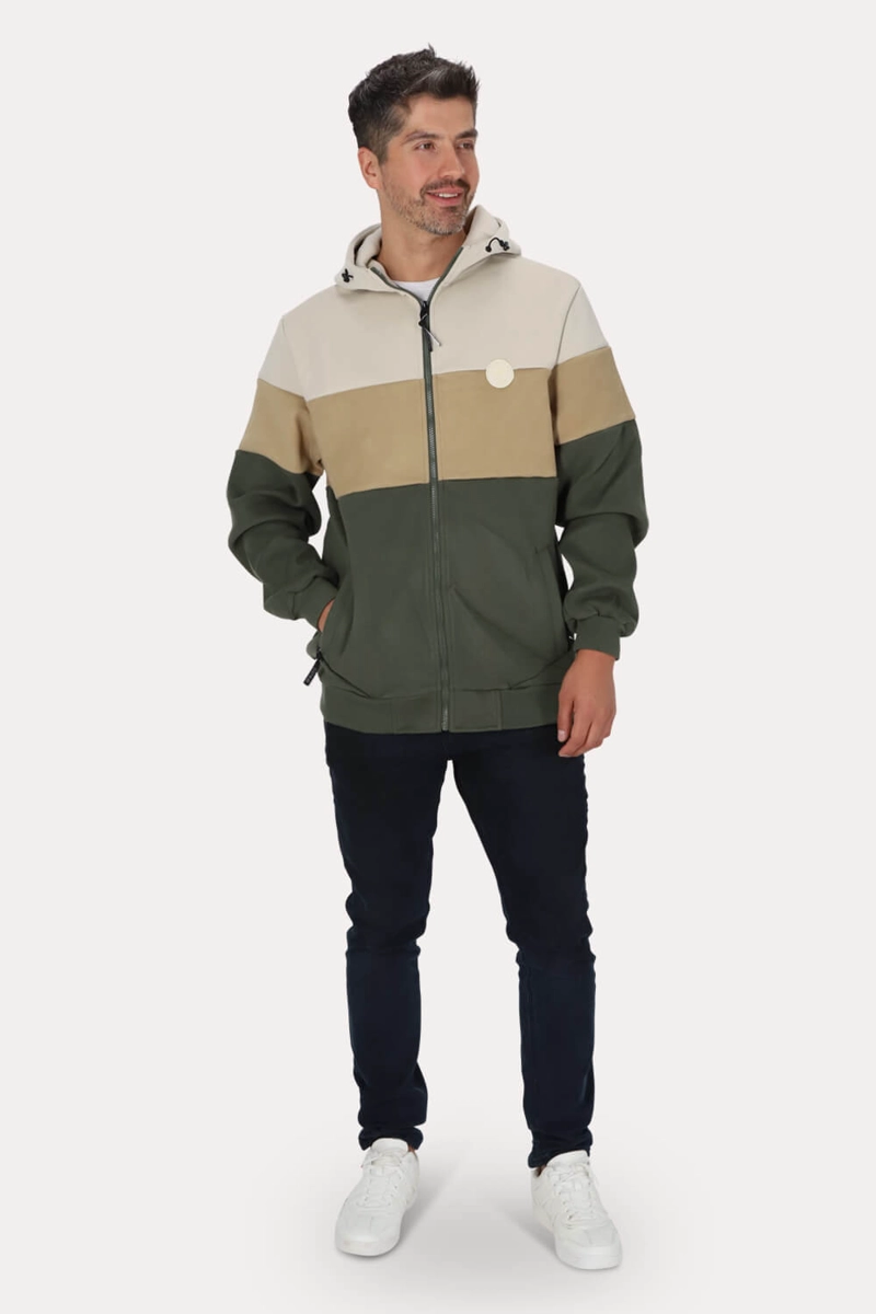 POLERON FULL ZIPPER PEACHY AZUL GANGSTER - 3