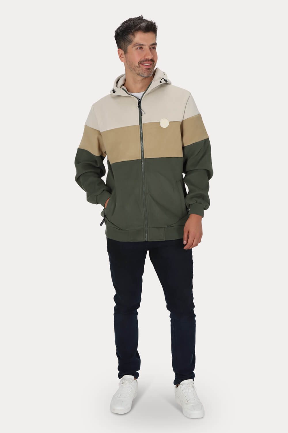 POLERON FULL ZIPPER PEACHY VERDE GANGSTER - 3