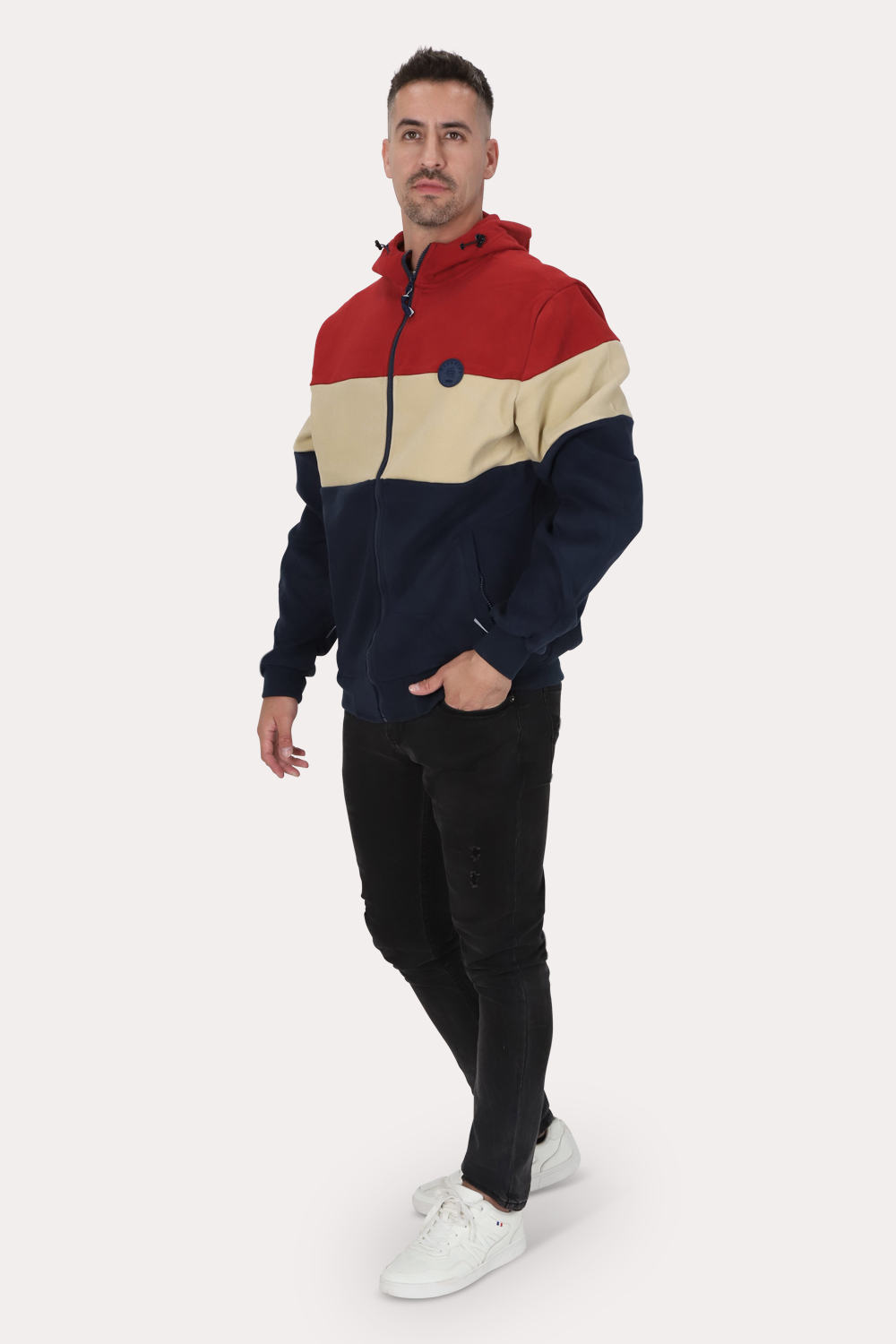 POLERON FULL ZIPPER PEACHY VERDE GANGSTER - 4