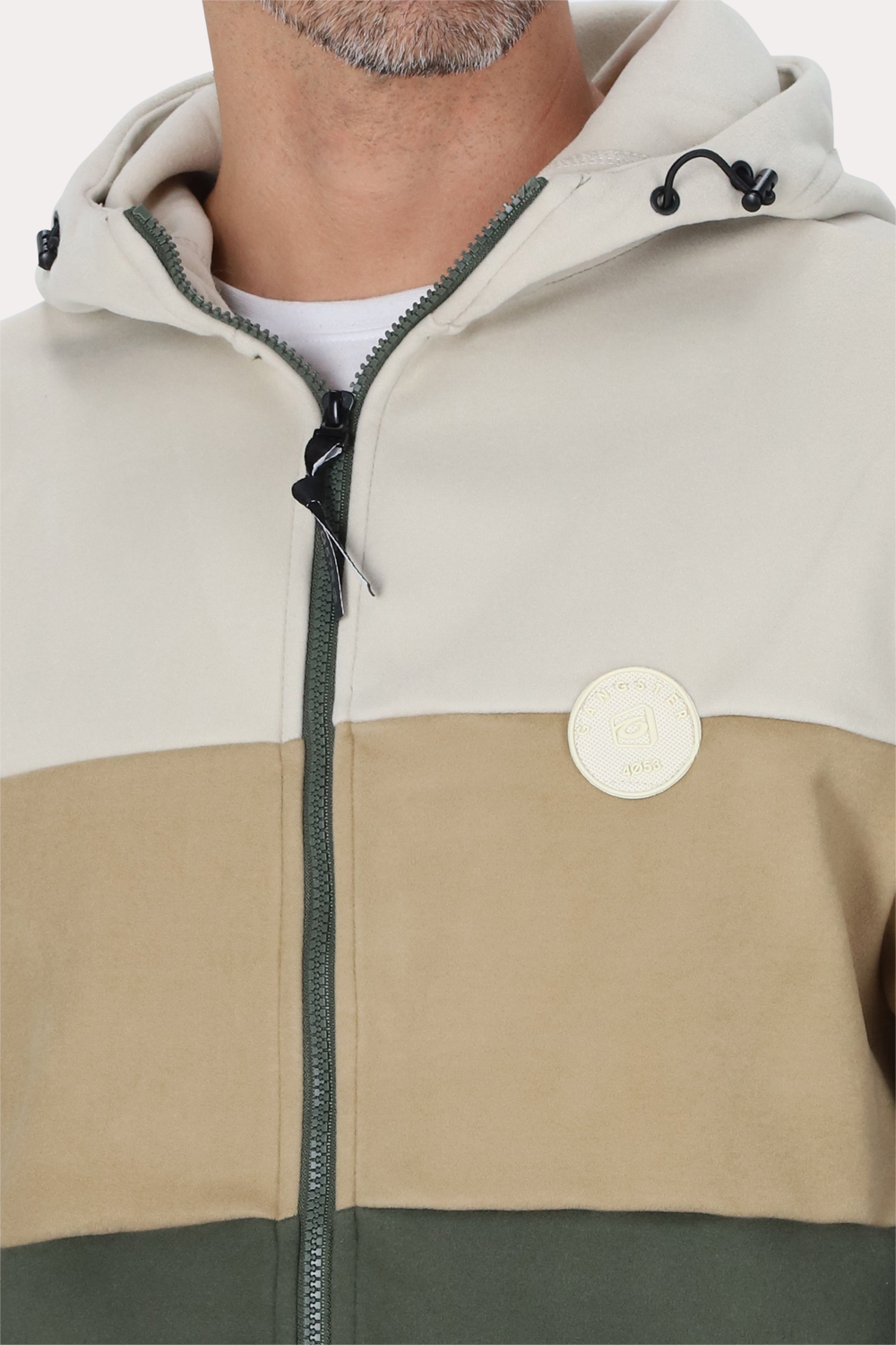 POLERON FULL ZIPPER PEACHY VERDE GANGSTER - 4