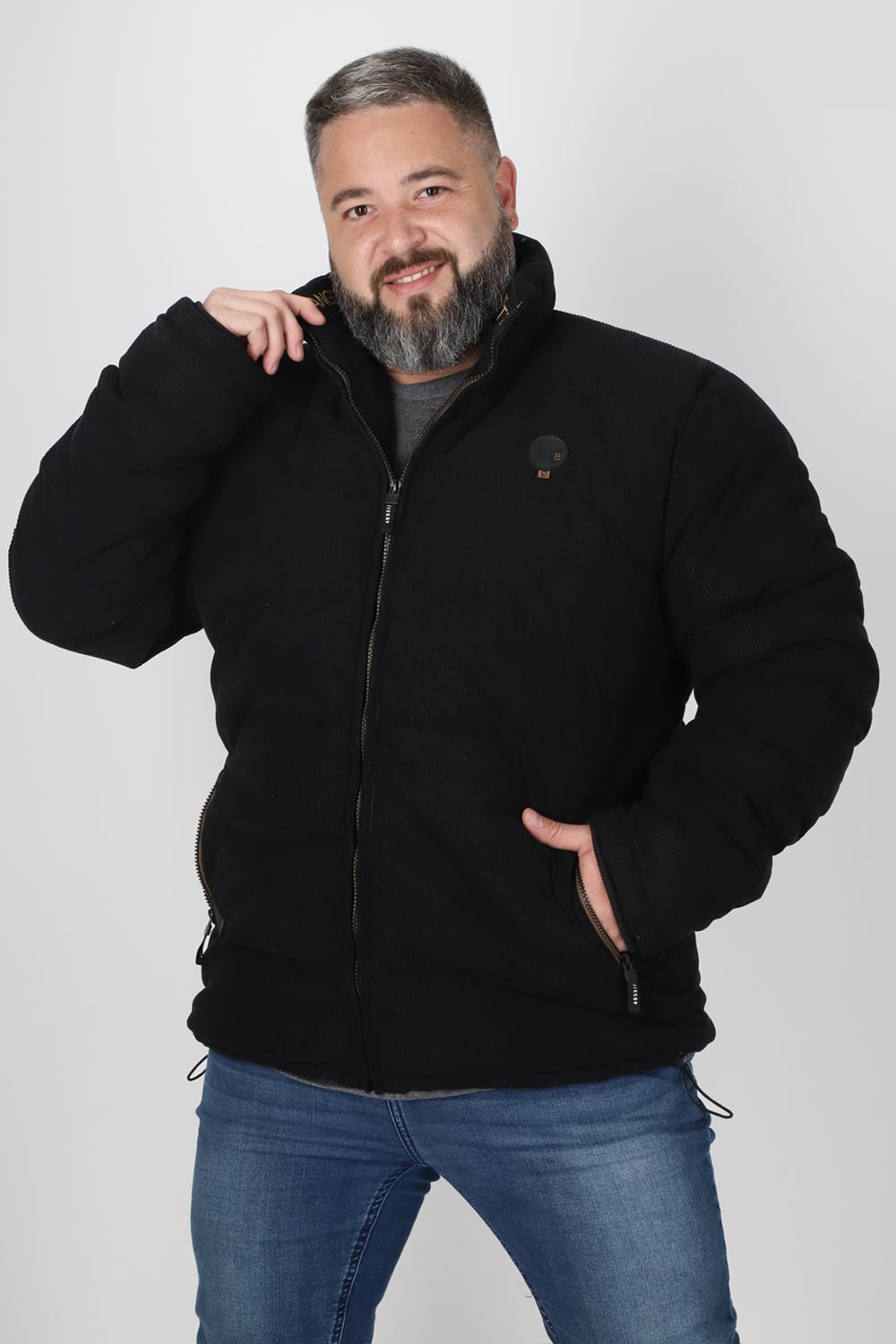 PLUS CHAQUETA COTELE CHICAGO NEGRO GANGSTER - 1