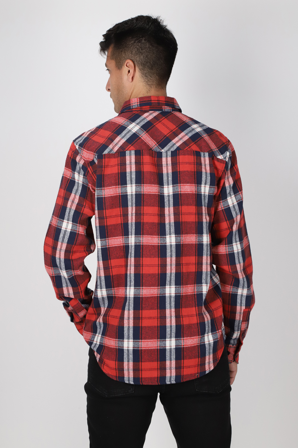 PLUS CAMISA ML FRANELA FIRESIDE ROJO GANGSTER - 2