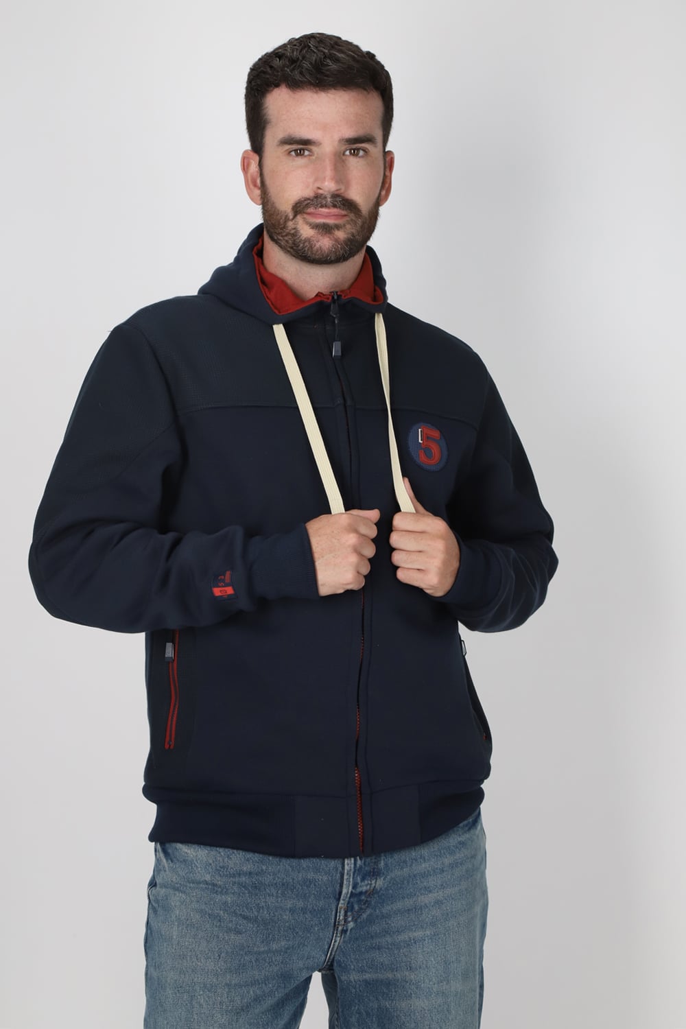 PLUS POLERON FULL ZIPPER TEMPER AZUL GANGSTER - 1