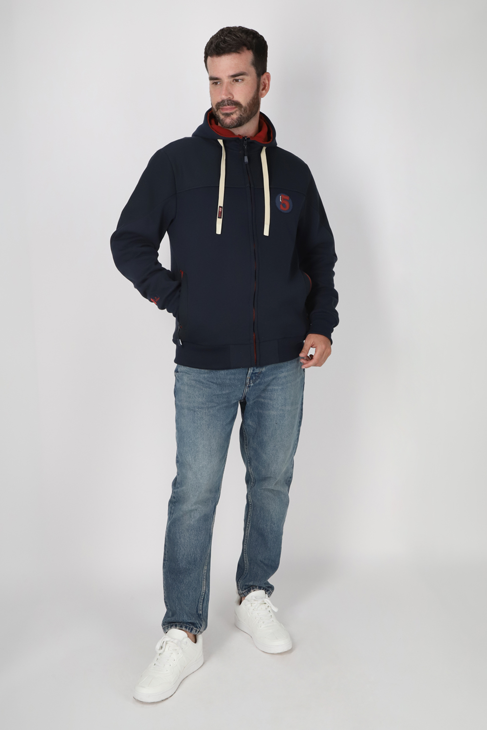 PLUS POLERON FULL ZIPPER TEMPER AZUL GANGSTER - 3