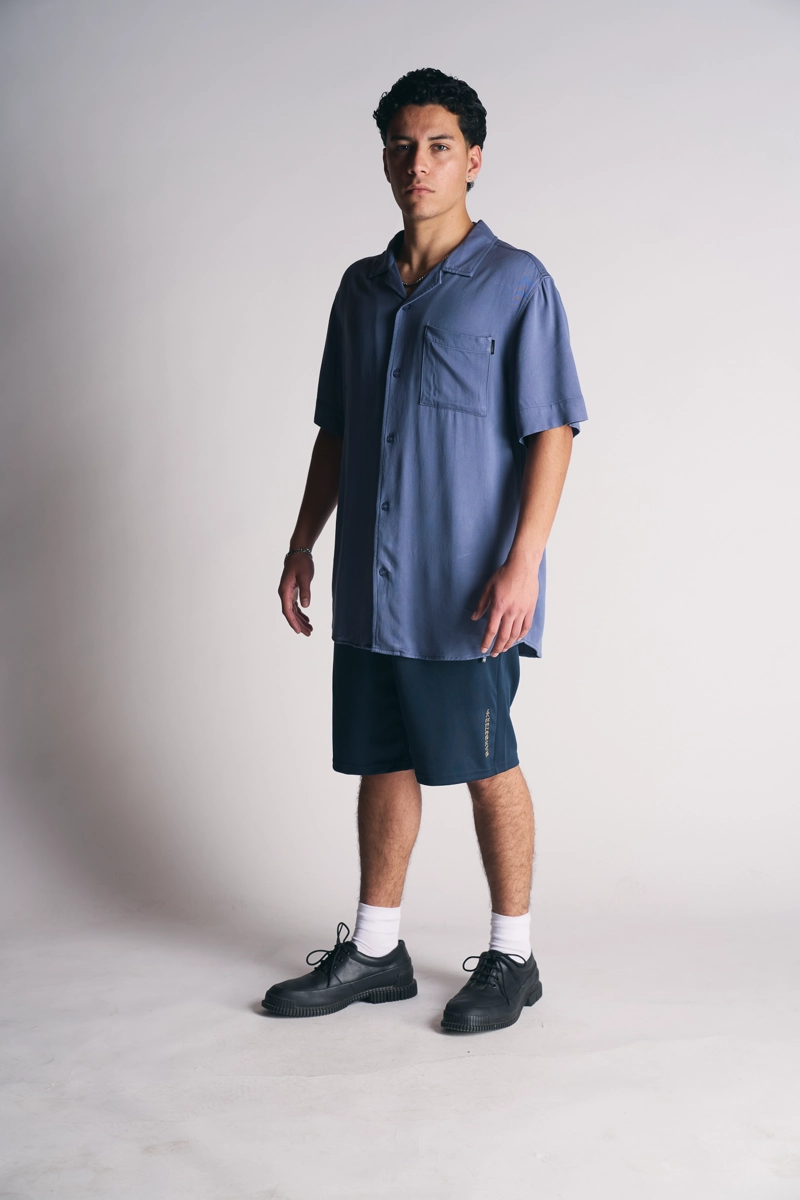 SHORT BERMUDA JOGGER LISO COMFORT AZUL GANGSTER - 2