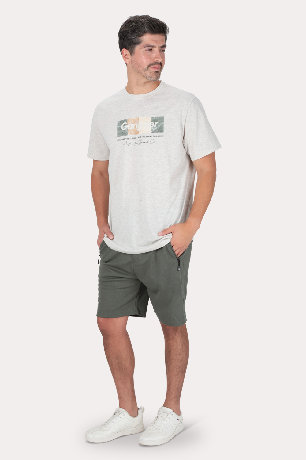 SHORT BERMUDA JOGGER LISO COMFORT AZUL GANGSTER - 4