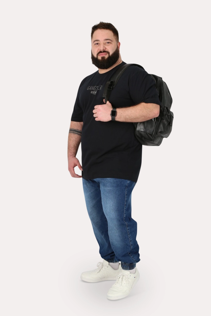 PLUS PANTALON HOMBRE GANGSTER AZUL JOGGER DENIM 0 - 4