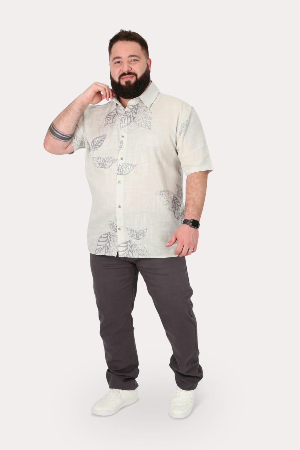 PANTALÓN HOMBRE GANGSTER GRIS PLUS JOGGER LISO 0 - 4