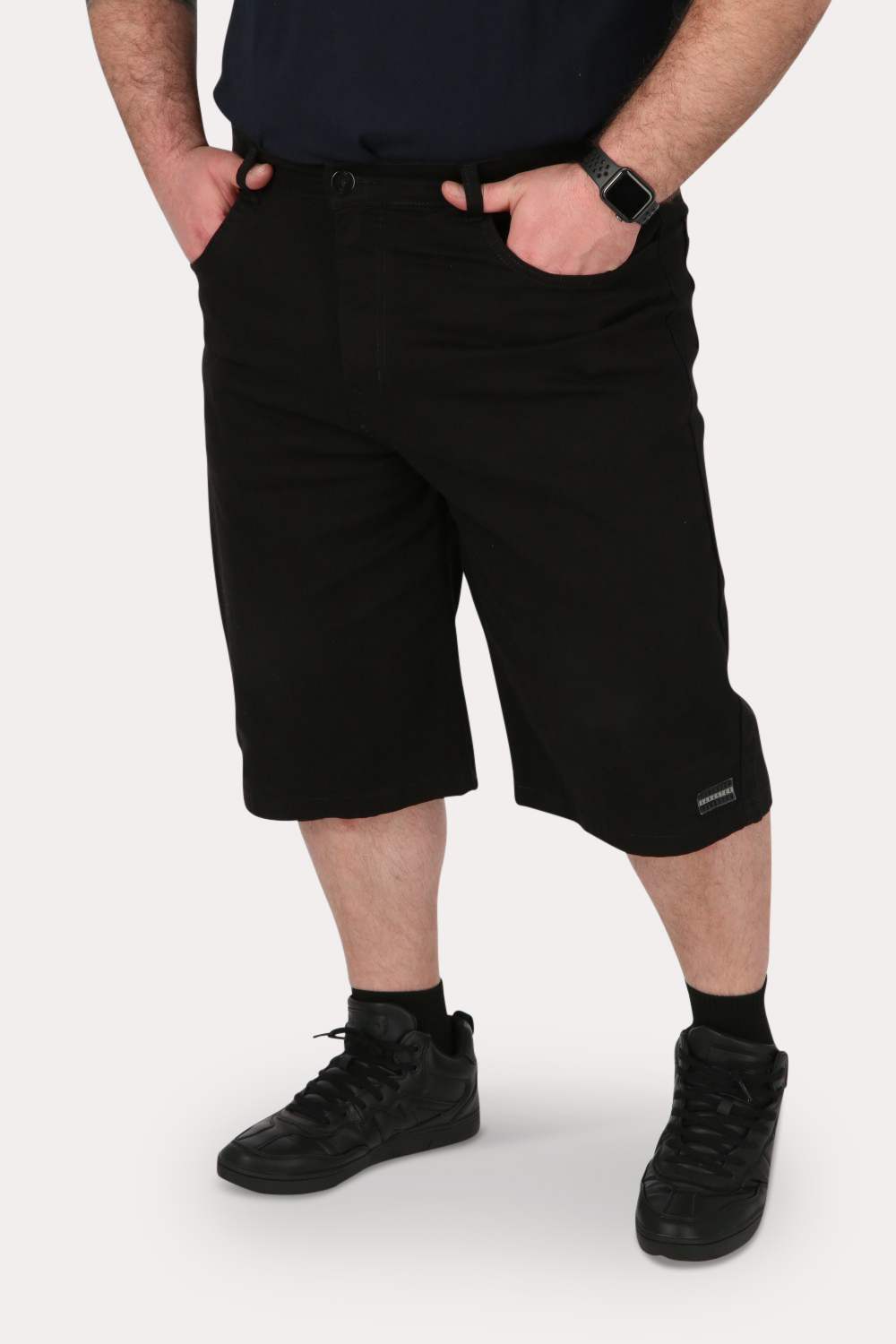 PLUS SHORT BERMUDA HOMBRE GANGSTER NEGRO CANVAS OBLACK - 1