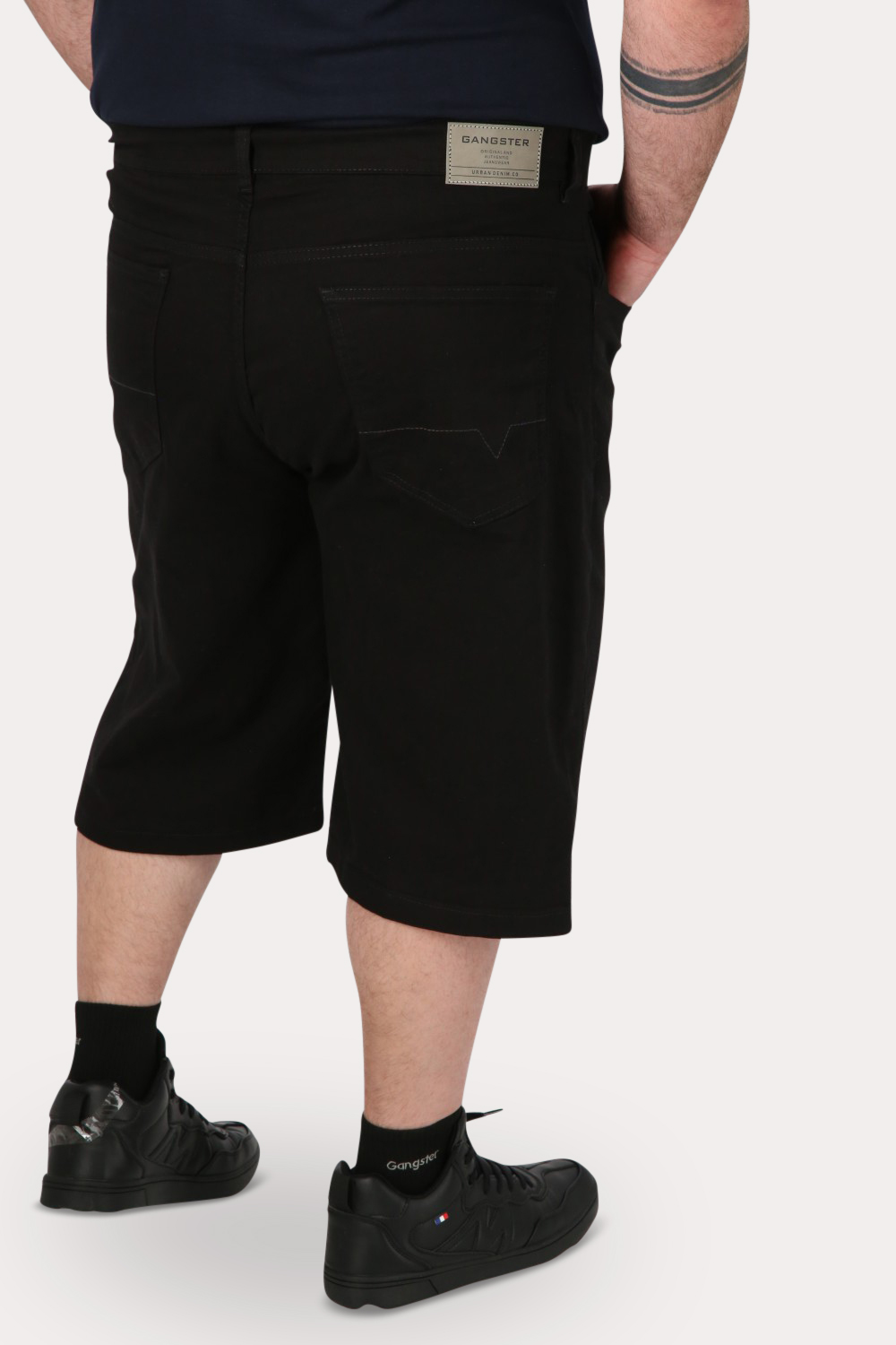 PLUS SHORT BERMUDA HOMBRE GANGSTER NEGRO CANVAS OBLACK - 2