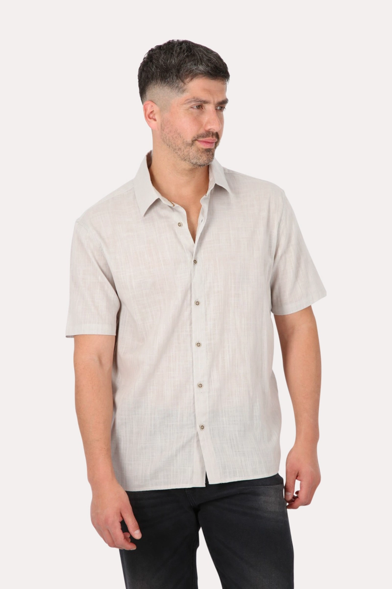 CAMISA MC ALGODON FERRUGEM GRIS GANGSTER - 1