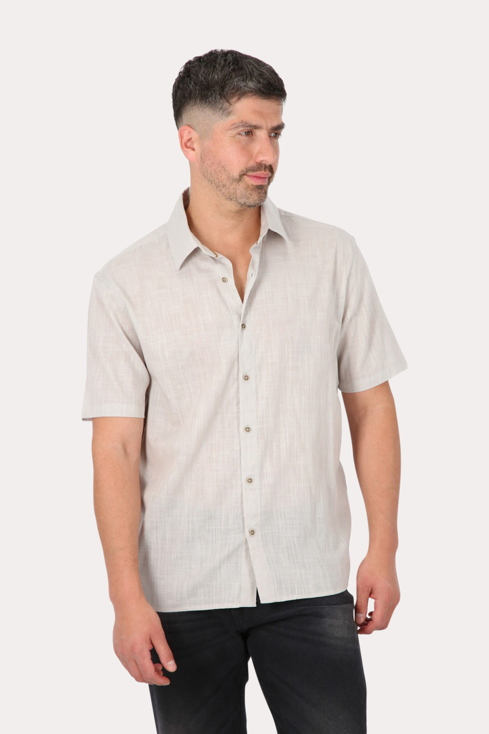 CAMISA MC ALGODON FERRUGEM GRIS GANGSTER - 1