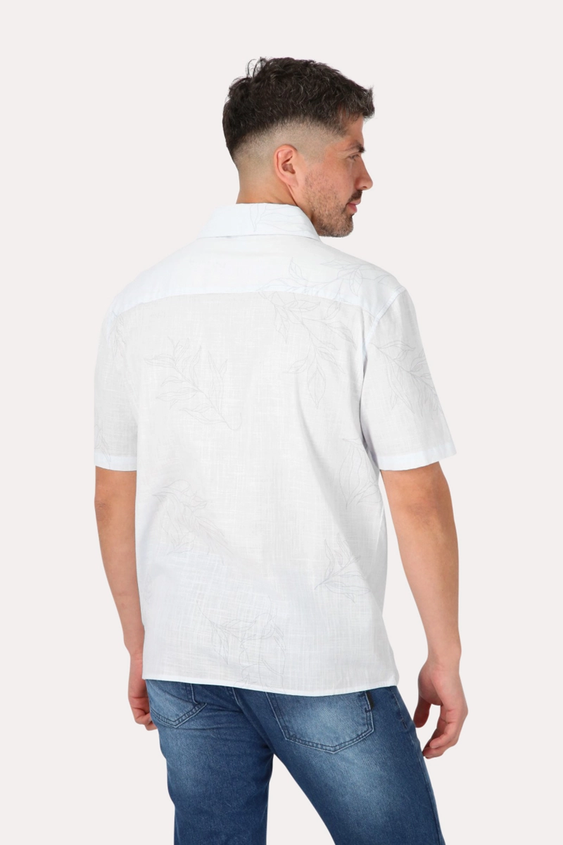 CAMISA MC ALGODON PINA CELESTE GANGSTER - 2
