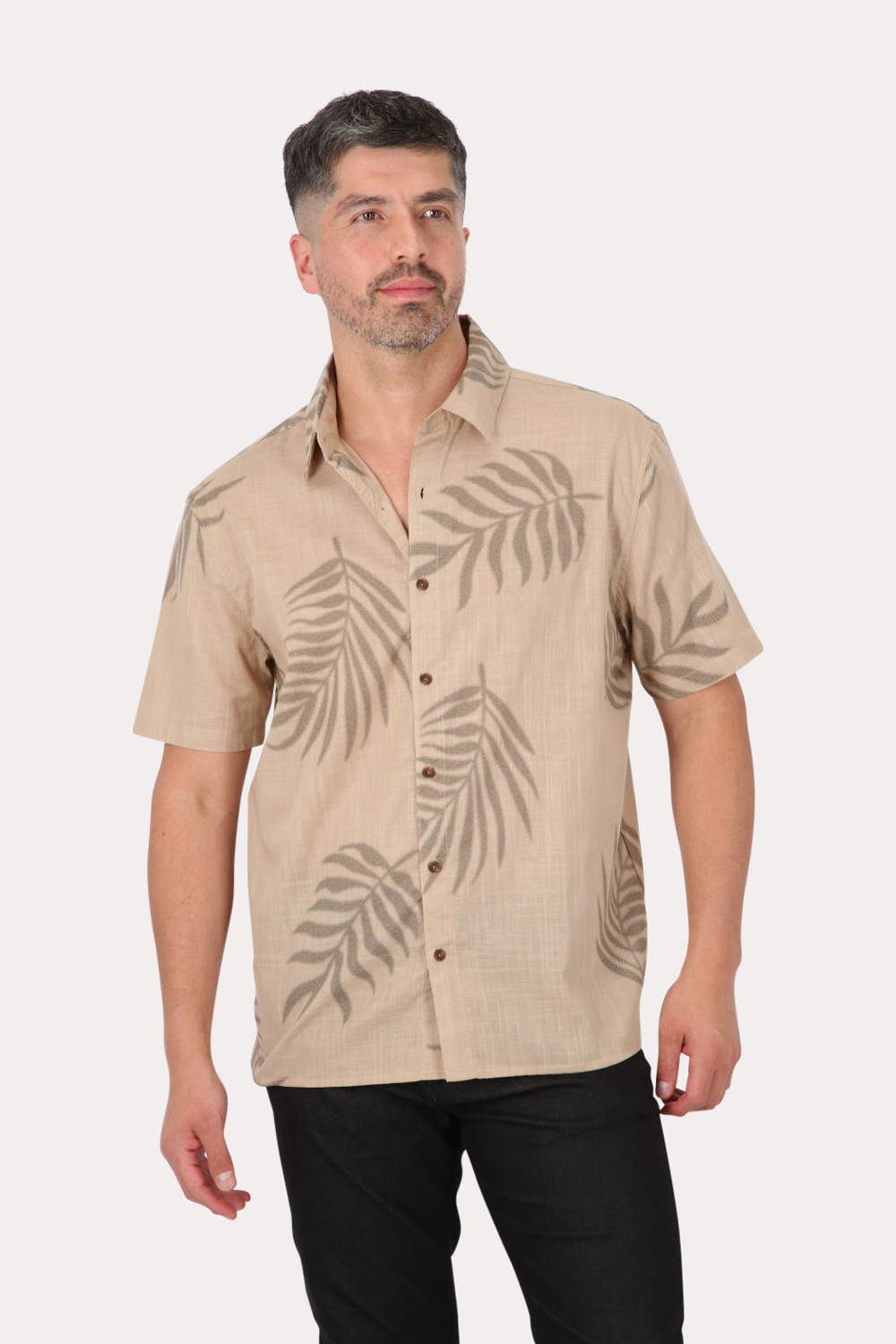 CAMISA MC ALGODON MEIO CAFE GANGSTER - 1