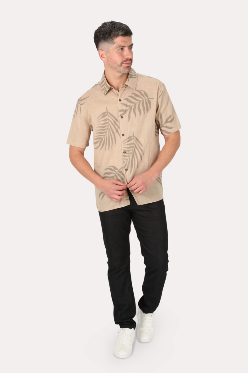 CAMISA MC ALGODON MEIO CAFE GANGSTER - 4