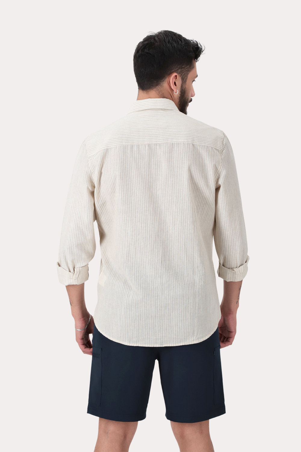 CAMISA ML FAKE LINHO TUCUMA BEIGE GANGSTER - 2