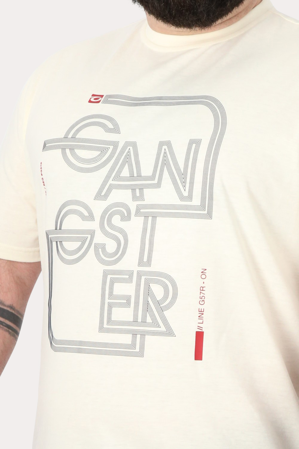 PLUS POLERA MC BASICA ATALAIA BLANCO GANGSTER - 3