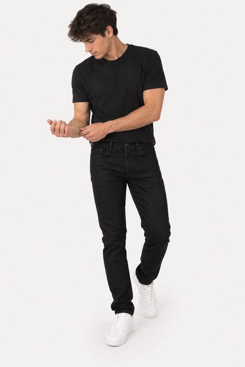 PANTALON HOMBRE GANGSTER NEGRO CANVAS LISO 0 - 4