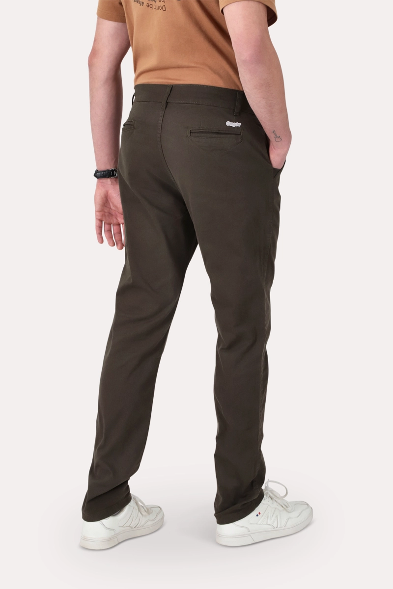 PANTALON HOMBRE GANGSTER VERDE CANVAS LISO 0 - 2