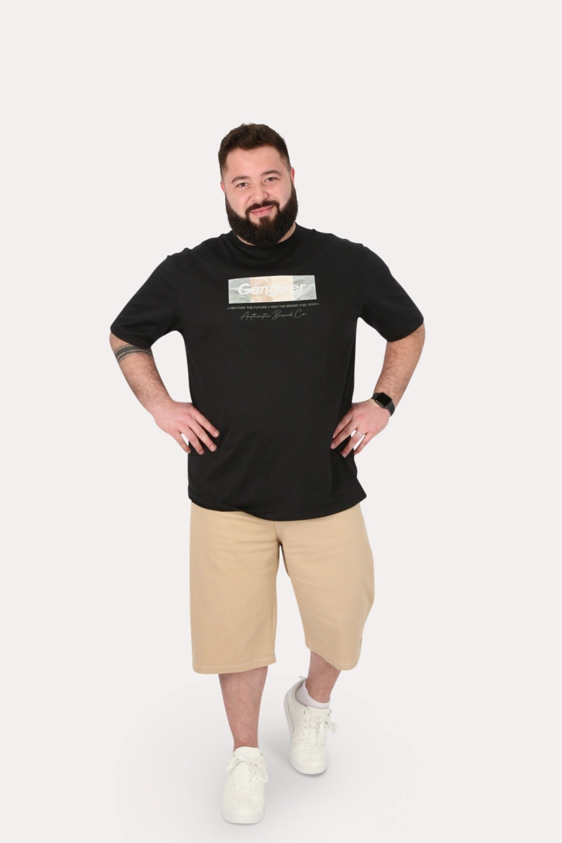 PLUS SHORT BERMUDA CANVAS PALHA CARAMELO GANGSTER - 4