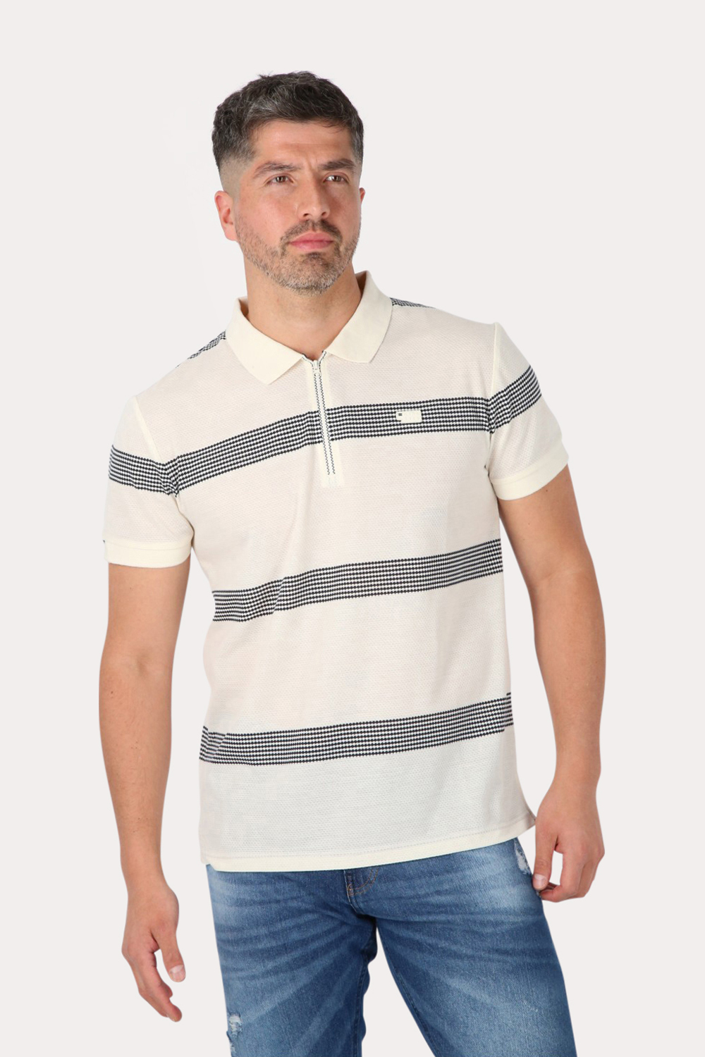 POLERA HOMBRE GANGSTER BLANCO MC POLO YARD DYE HIT - 1