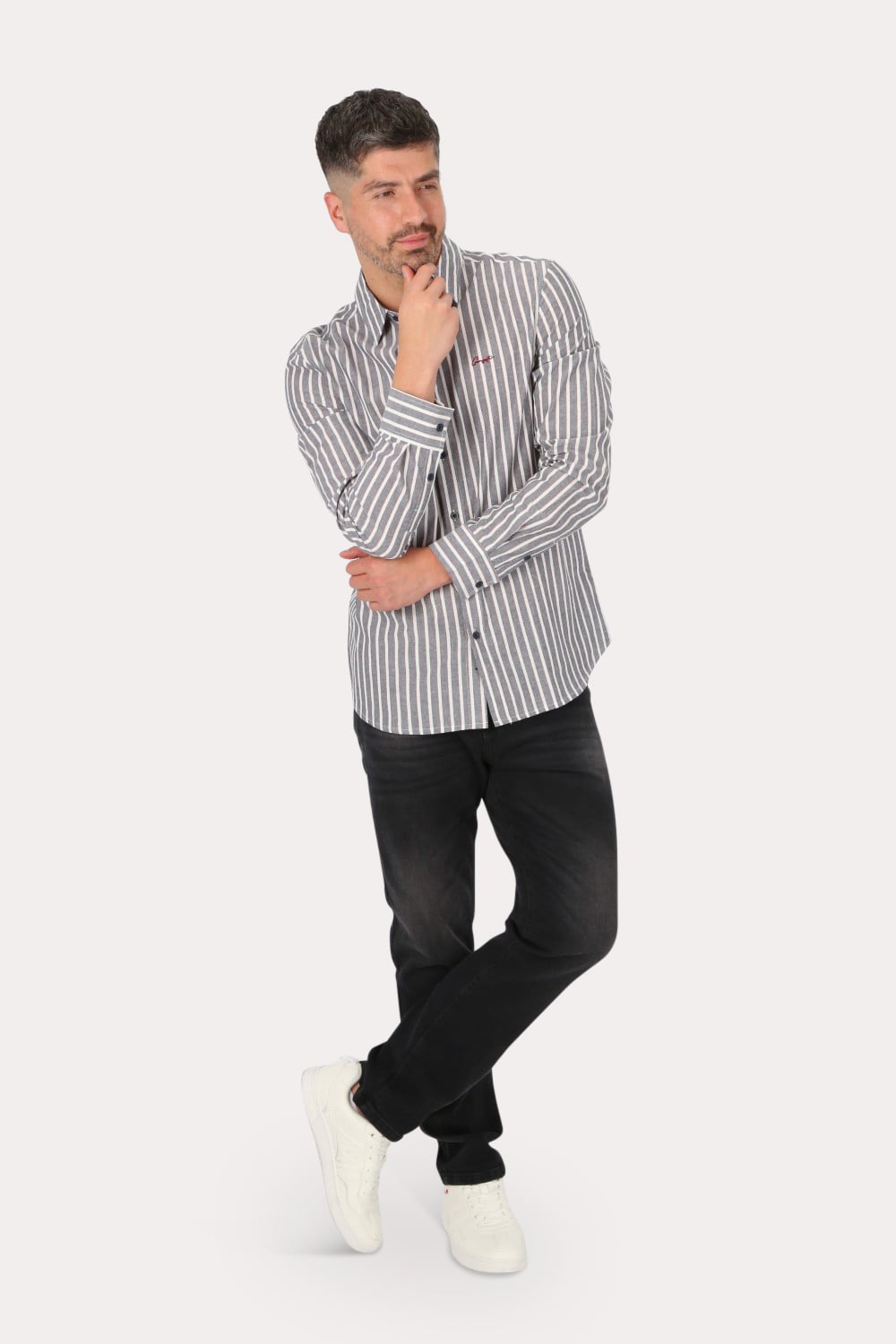 CAMISA ML FAKE LINHO BURITI AZUL GANGSTER - 8
